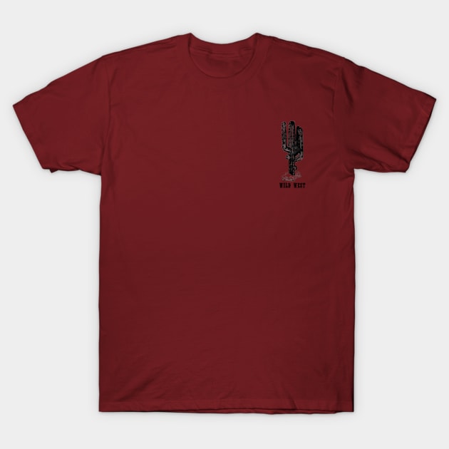 Western Era - Wild West Cactus 3 T-Shirt by The Black Panther